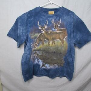 The Mountain T-Shirt Deer Reflection Pool Size XL USA Lee Kromschroeder 1990s